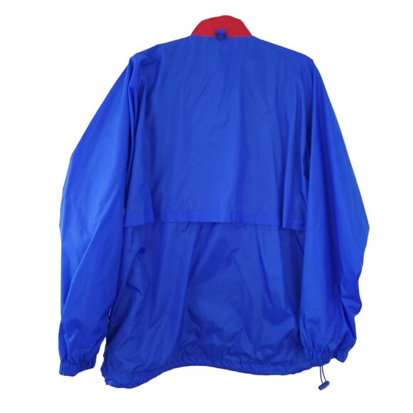 Holloway Windbreaker Medium Men Red Blue Nylon Colorblock Spring Jacket Pullover - Picture 2 of 5